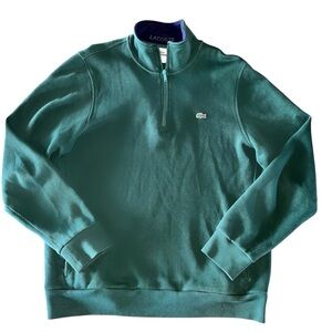 Lacoste quarter zip green size xl